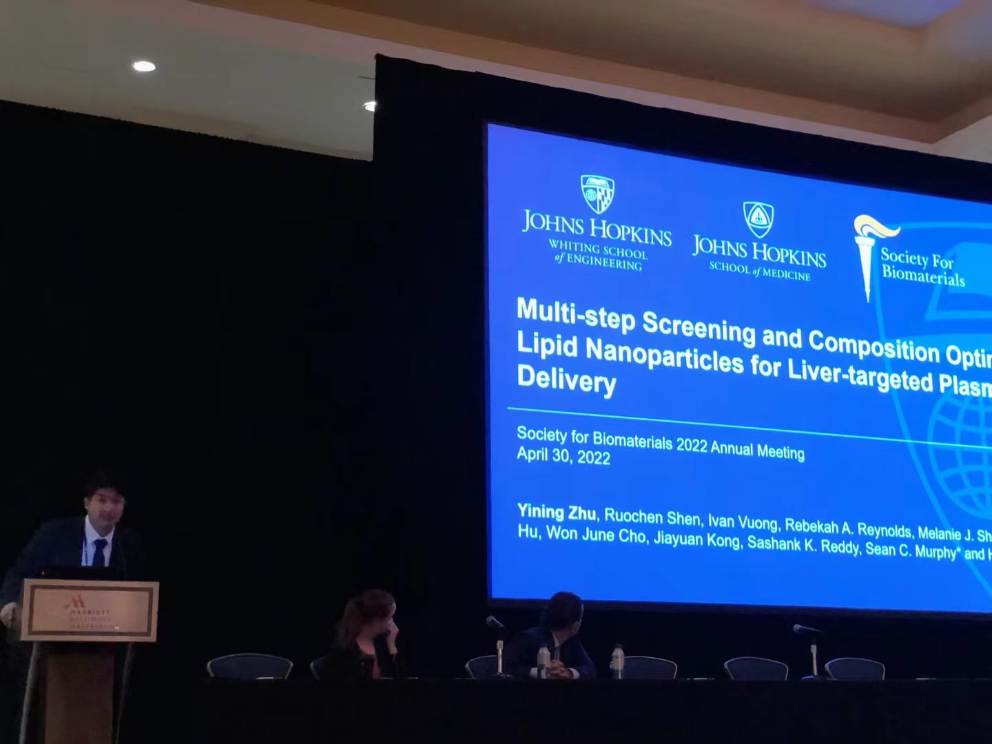 Yining presenting at SFB 2022